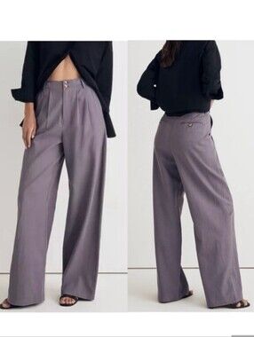 Madewell Harlow Wide-Leg Pant in Smokey Grape Size 0 NWT